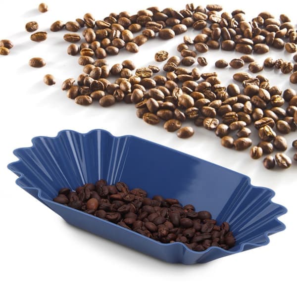 Kaffebönor Provbricka Displayfat Behållare Hem Kökstillbehör, Mörkblå
