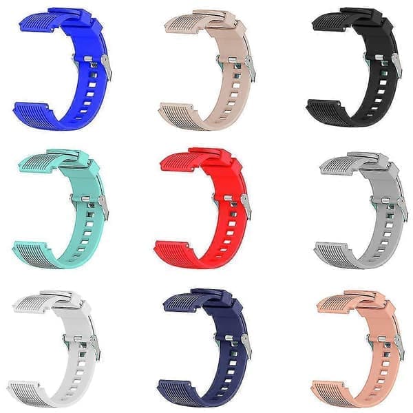 20mm 22mm Silikone Metalspænde Urrem til Samsung Gear S4 S3 2 S380 Sort 20mm Sort Black 20mm