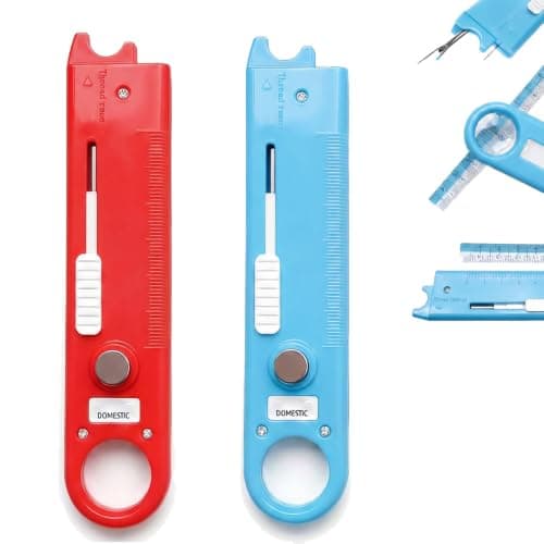 4-in-1 neulanlangoitin ompelukoneeseen, ompelutarvikkeet, sininen + punainen Blue + Red