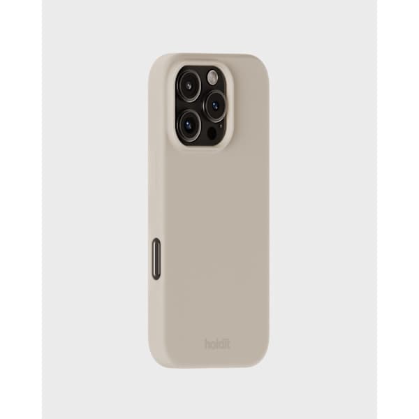 Held Iphone 16 Pro Mobildeksel Silikon Lys Beige