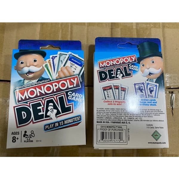 Monopoly Deal -korttipeli – Nopea perhekorttipeli, virallinen
