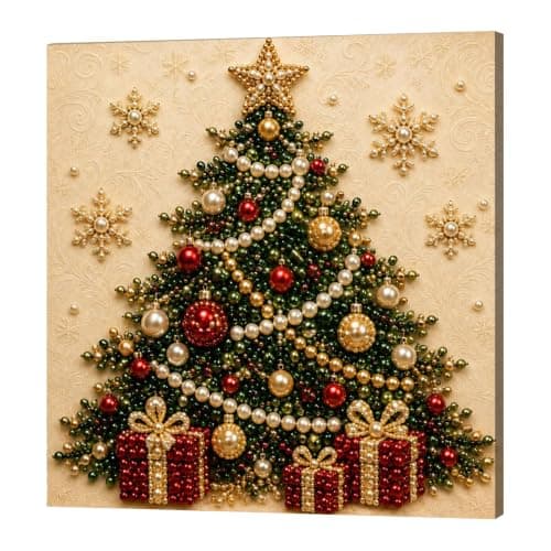 C'eitura Perlemalingssæt Juletræ 7.87 * 7.87in Indrammet DIY Kunst Gift Tree