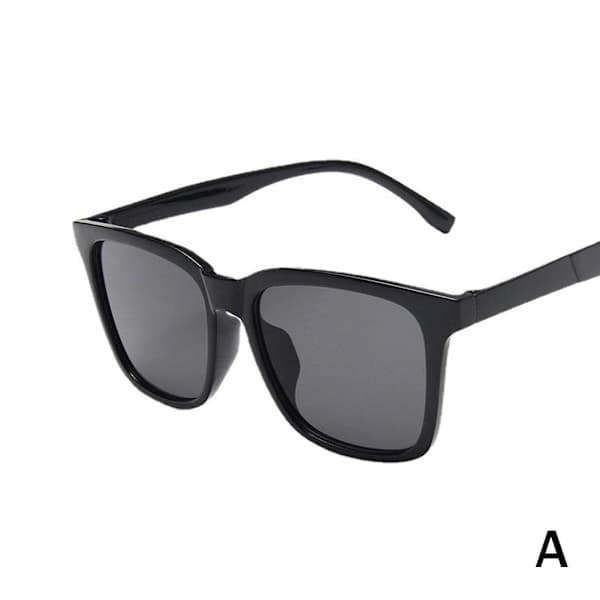 Mode Retro Firkantede Solbriller Flade Mænd H8B5 Sorte onesize Black onesize