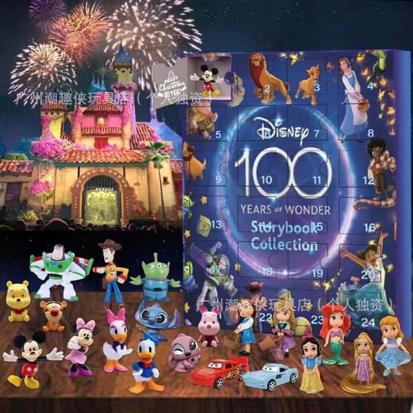Julekalender 24 Nedtælling Disney Søde Mickey Ornamenter Mickey Mouse Håndlavet Blind Box Dukkedekorationer E