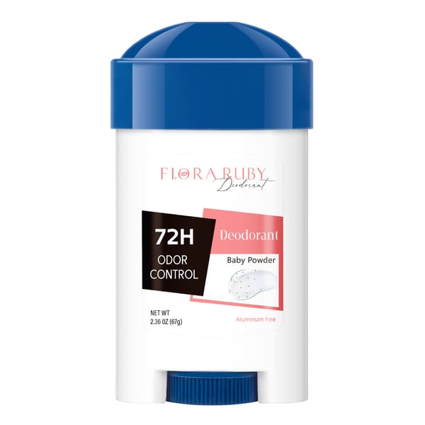 Flora Ruby Deodorant Gel, Aluminiumfri, Långvarigt Luktskydd, Lätt Fräsch Formula talcum powder