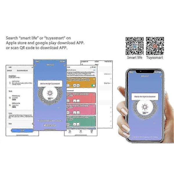 Tuya Wifi Lyssensor Intelligent Hjemmebelysningssensor Koblingskontroll Lyssensor Illum