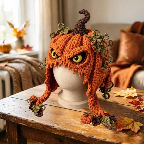 smtsmt Fantasy hettehatt DIY heklesett-serie (gresskar) Pumpkin