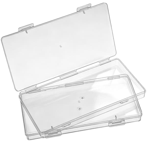 Thinp Mini Plastförvaringslådor, 2-pack 6,5 X 3,43 X 0,6 tum