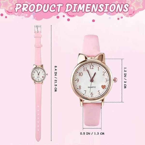 1 st Barn Analog Klocka Dekorativ Armbandsur Barn Flickor Klocka