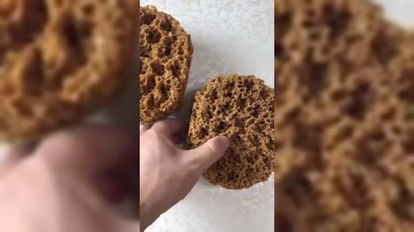 Tekstursvamp til maling, længde 15 cm, tykkelse 7 cm, kunstig svamp 1PC