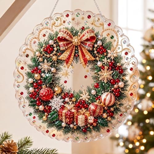 Juleperle Diamantkunstsett for Voksne, DIY Håndverksdekor D Style D