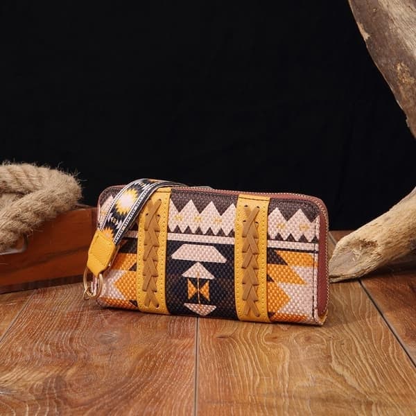 Bøhmisk clutch-taske med retro-print, 5 5