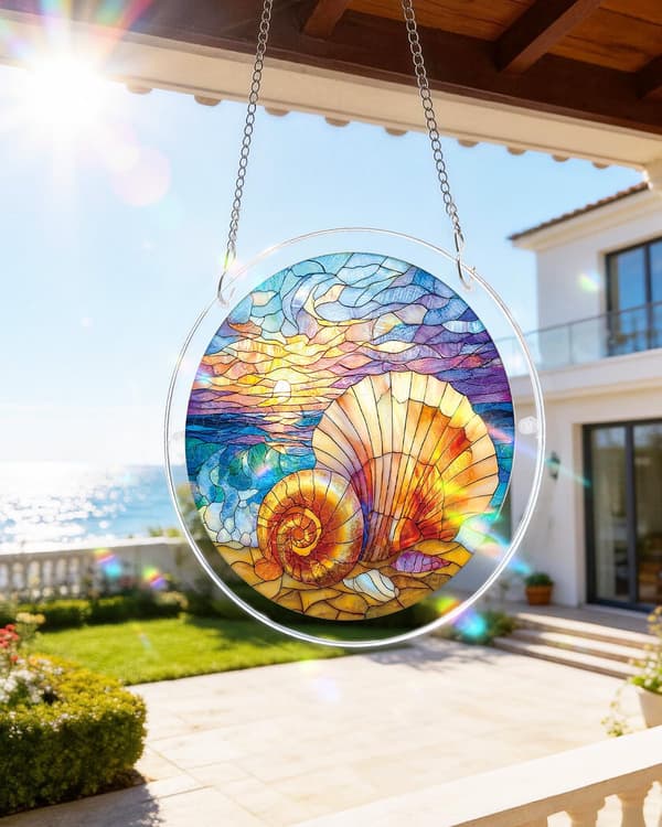 Akryl Suncatcher Pussel, Ocean Echo Shell-18,8 cm Ocean Echo Shell
