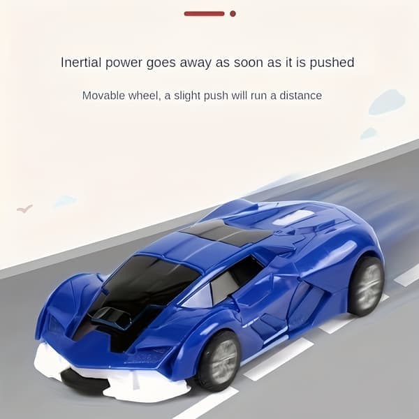 Leluauto Mini Muuntuva Lelurobotti (Rambo - Hopea)