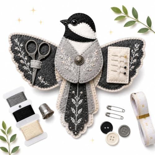 Filt sy-organizer DIY-sæt formet som en fugl, 3D patchwork fuglekasse (A6pc) A6pc