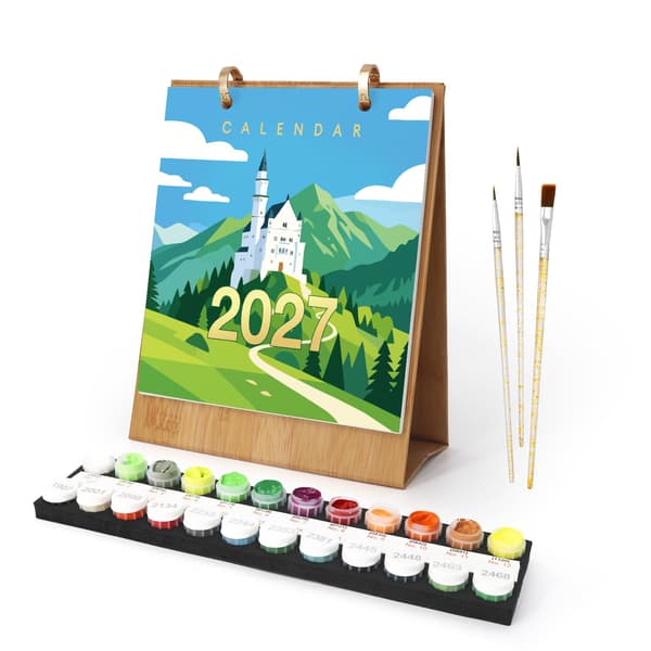 Lnjsipam Mal efter Tal Kalender 2027 - Landemærke Mal efter Tal Sæt Landmark