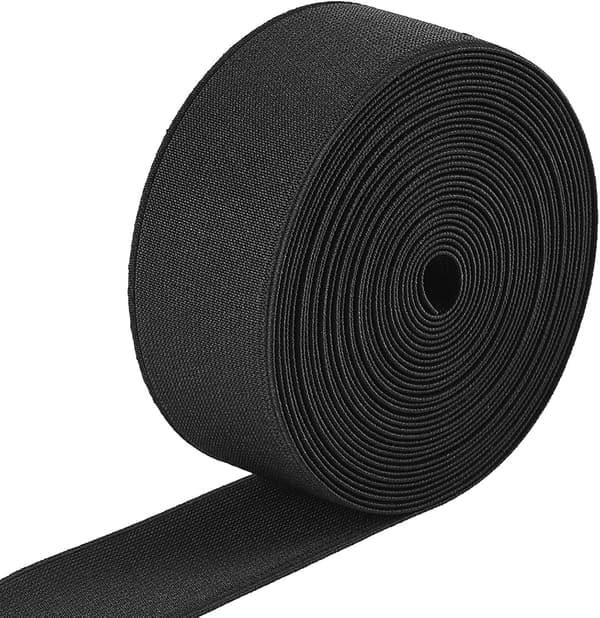 6 M flad elastik: 6 M syning - 40 mm bred - sort