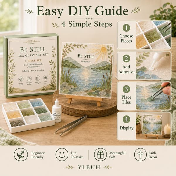 Salmer af trøst og styrke havglas kunstsæt til voksne, DIY indretning, #E #E