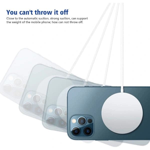 Trådløs lader kompatibel med Magsafe for Iphone Samsung.. Sølv, One Size, SD