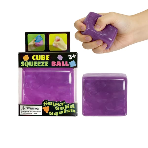 Nice Cube Stressbold, Sensorisk Fidget Legetøj til Angst- og Stresslindring, Blødt Squishy Skrivebordslegetøj til Børn og Voksne purple