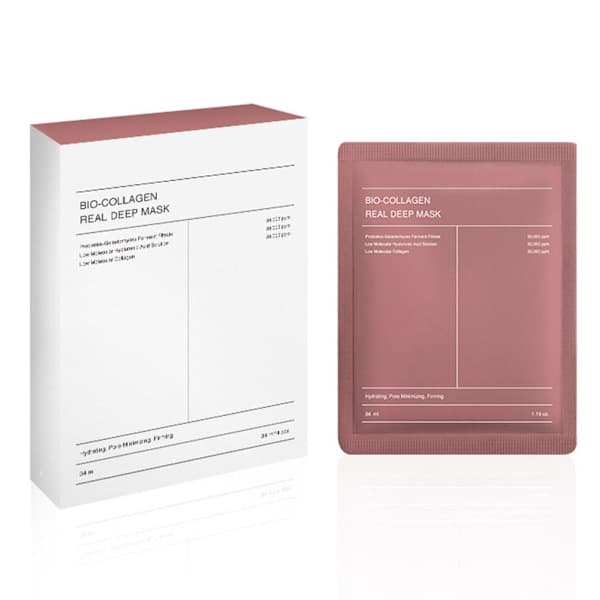 st/förpackning Bio-Collagen Real Deep Hydrating Mask Sheet Boost Mask Pore Molecular Collagen Sheet A7Q5