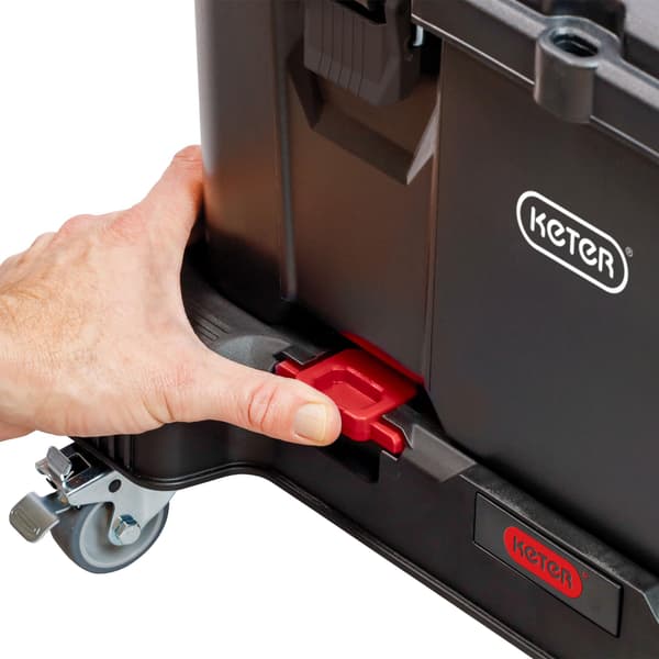 Keter Stack-n-Roll Dolly – Kraftig rullende basevogn med låsehjul Dolly Black/Red