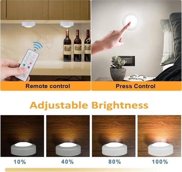 LED-kohdevalot - 6 valon ja 2 kaukosäätimen sarja
