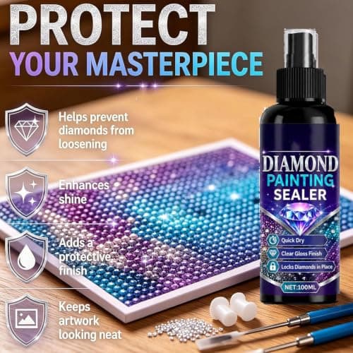 Diamantmålningsförseglingsspray, 100 ml, snabbtorkande diamantkonstförseglingsspray (1 st)