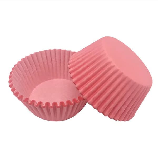 100 st Mini Cupcakeformar Runda Kakbakformar Muffins Hemmafest Rosa