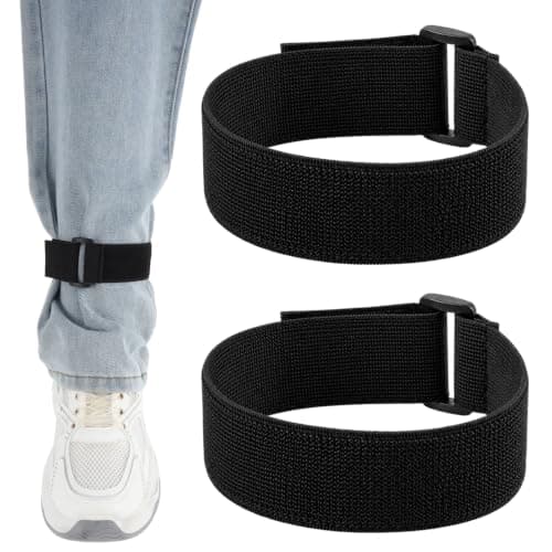 2 stk. justerbare buksebenstropper i nylon, elastiske ankelstropper, støvlestrop