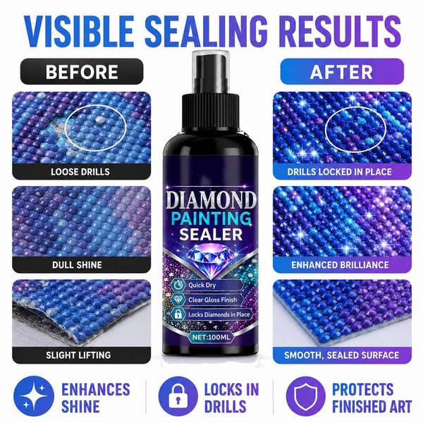 Diamond Art Limförseglingsspray, Diamond Sealer, Diamond Sealer Spray (3-pack)