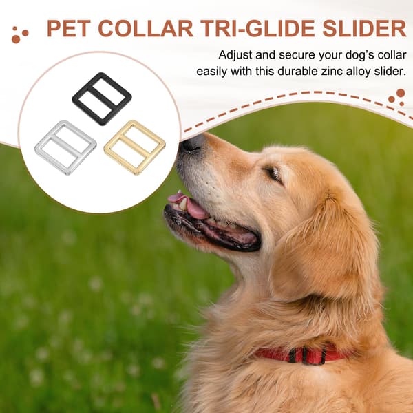 PATIKIL Metal Tri-Glide Skydespænder, Zinklegering Kraftig Webbing Rem 3/4" / 6 Light Gold/Silver/Matte Black