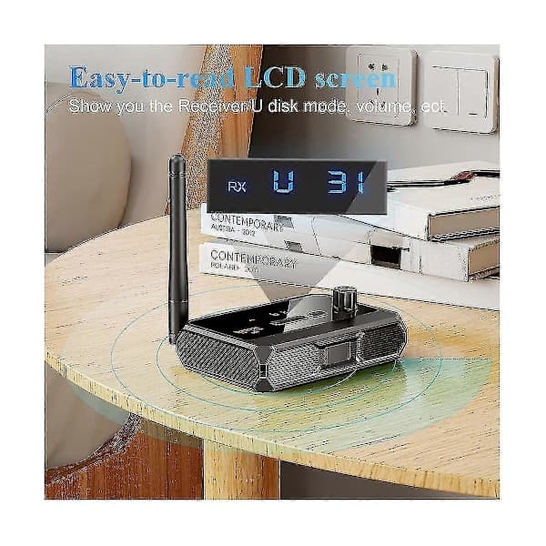 Bluetooth-adapter for stereomottaker - Bluetooth 5.3-mottaker, trådløs lydadapter for hjemmestereo
