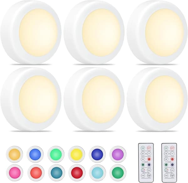 LED-kohdevalot - 6 valon ja 2 kaukosäätimen sarja