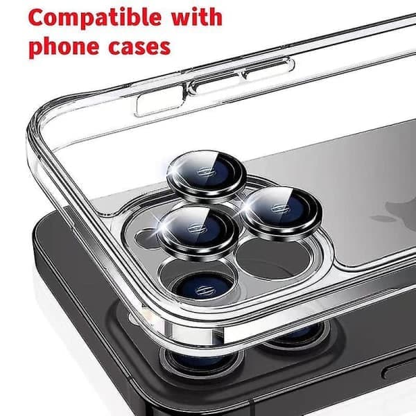 Linsskydd för Iphone 11 - 16 Kamera Skyddsglasfilm Diamant Silver 14/14plus 14/14plus 14/14plus