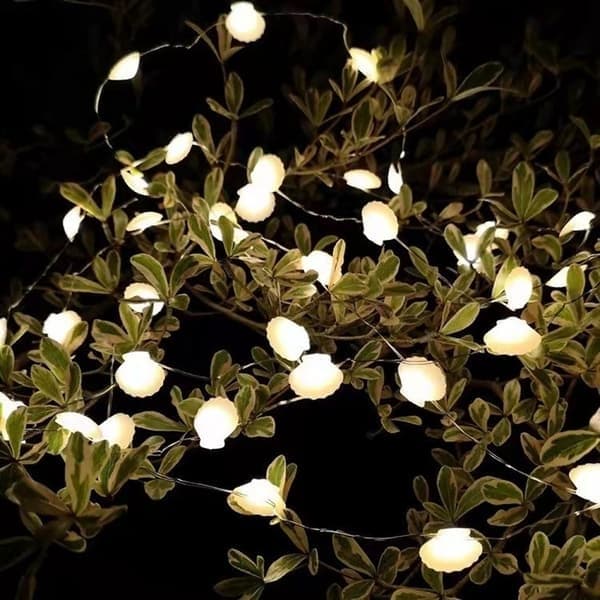 LED-lysslynge, hvit skjellstil White Shell Style White Shell Style