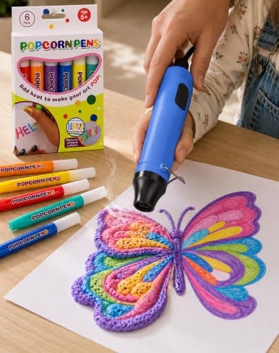POPCORNPENS 3D Relief Art Pen Set – Gjør 2D-tegninger om til berørbar 3D-kunst