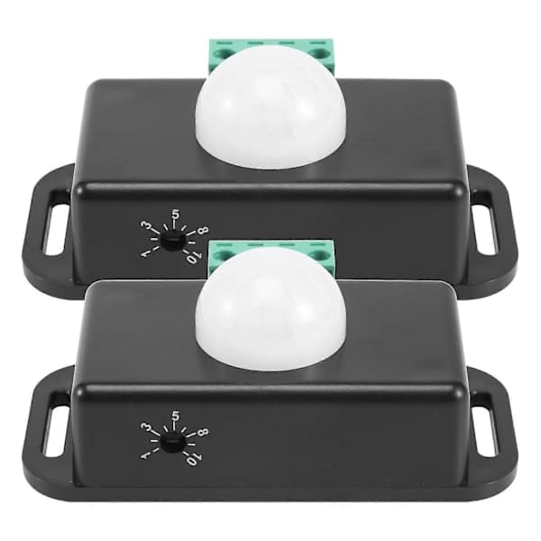 Bevægelsessensorafbryder, 12V 24V PIR-sensor LED til fleksible LED-strips, 2-pak