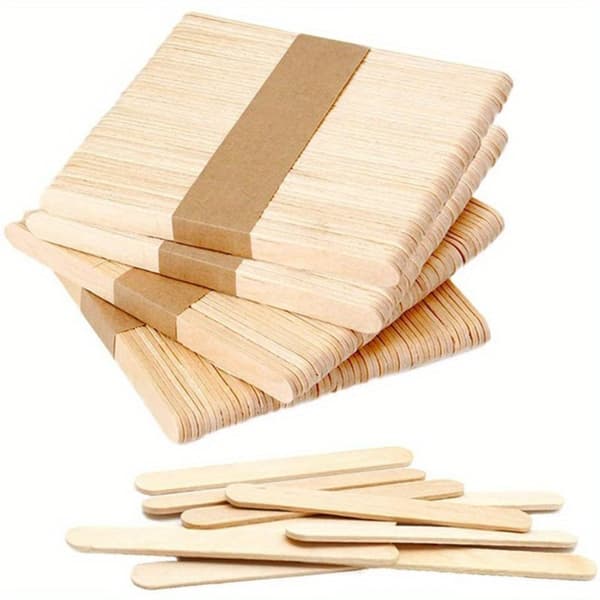 50 stk. ispinner, 4,5 tommer naturlig tre