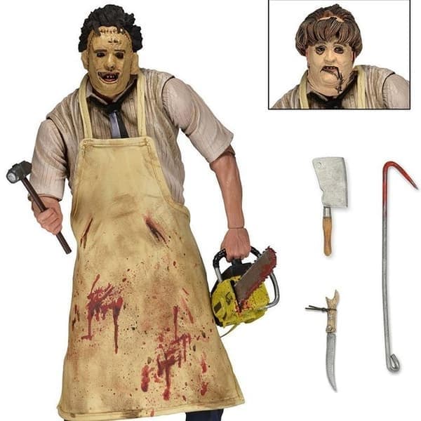 NECA Texas Chainsaw Man Leatherface 40-årsjubileumsfigur/docka