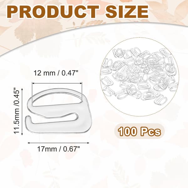 MECCANIXITY BH-kroker for stropper, 9-formede BH-kroker erstatning 8mm / 100 Clear