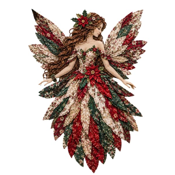 Wegodal Fairy Patchwork DIY, Morsomt Blomsterfeer Lappeteknikk Sysett Red