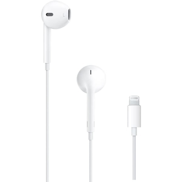 Apple EarPods med Lightning-kontakt, kablede in-ear-hodetelefoner kompatible med iPhone 7-14, klar stereolyd stil 1