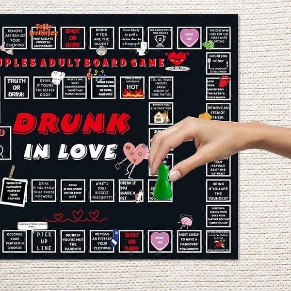 PARBRETT SPILL for VOKSNE Date Night Games Drikkespill, A A