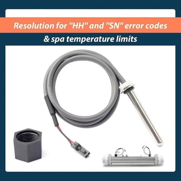 2X Bubbelbadssensor för Balboa Spa Heater M7-system med 24\" kabel Temp/Höggräns Bubbelbadssensor för 30042 30382 Fotofärg