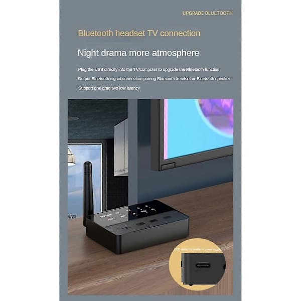 5.3 Bluetooth lydadapter AptX/HD/LL lydmottaker