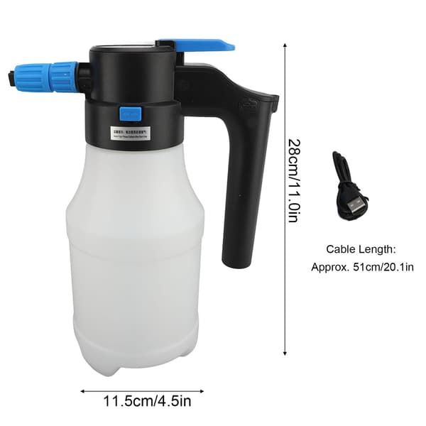 Yunseity 1,5L Elektrisk Bilskumsprøyte, USB Oppladbar
