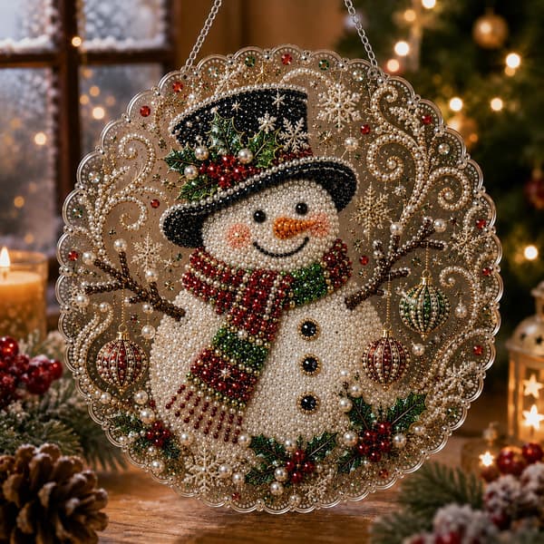 Jul Pärla Diamantmålning Solfångare Kit, DIY Hantverk (#E, 12in) 12in #E