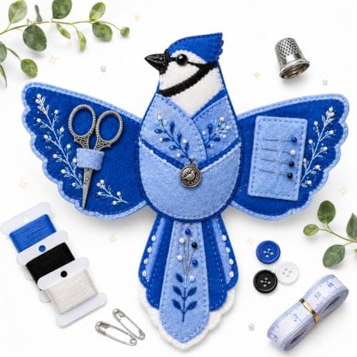 Filt sy-organizer DIY-sæt formet som en fugl, 3D patchwork fuglekasse (A6pc) A6pc