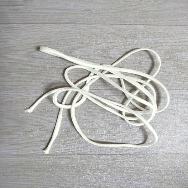 Satinband justerbar korsettbaksida, blekt vit Bleached White